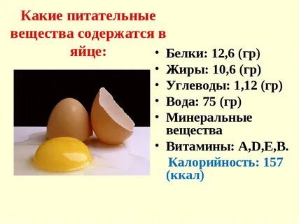 Белки в 100 граммах яиц куриных