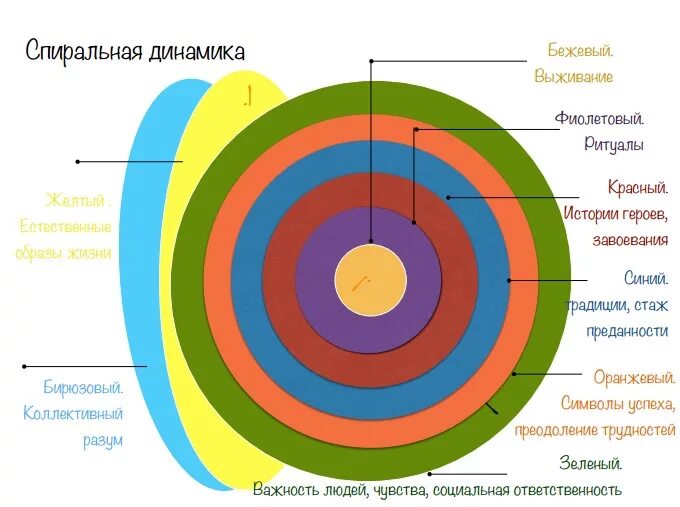 Уровни развития спиральной динамики