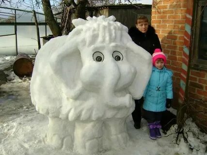 Слепить фигуру из снега