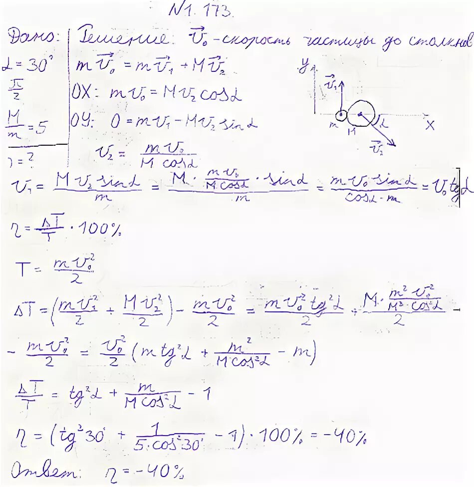 Определите отношение кинетических энергий w1w2 этих частиц. Частица массы m столкнулась с покоившейся частицей массы m. Иродов задачи по физике решения. Частица массой м с импульсом. Частица 1 столкнулась с частицей 2.