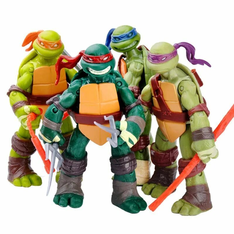 Набор фигурок Черепашки ниндзя 4 шт. Набор фигурок TMNT XL Черепашки-ниндзя 4шт 91122. Купить набор черепашек