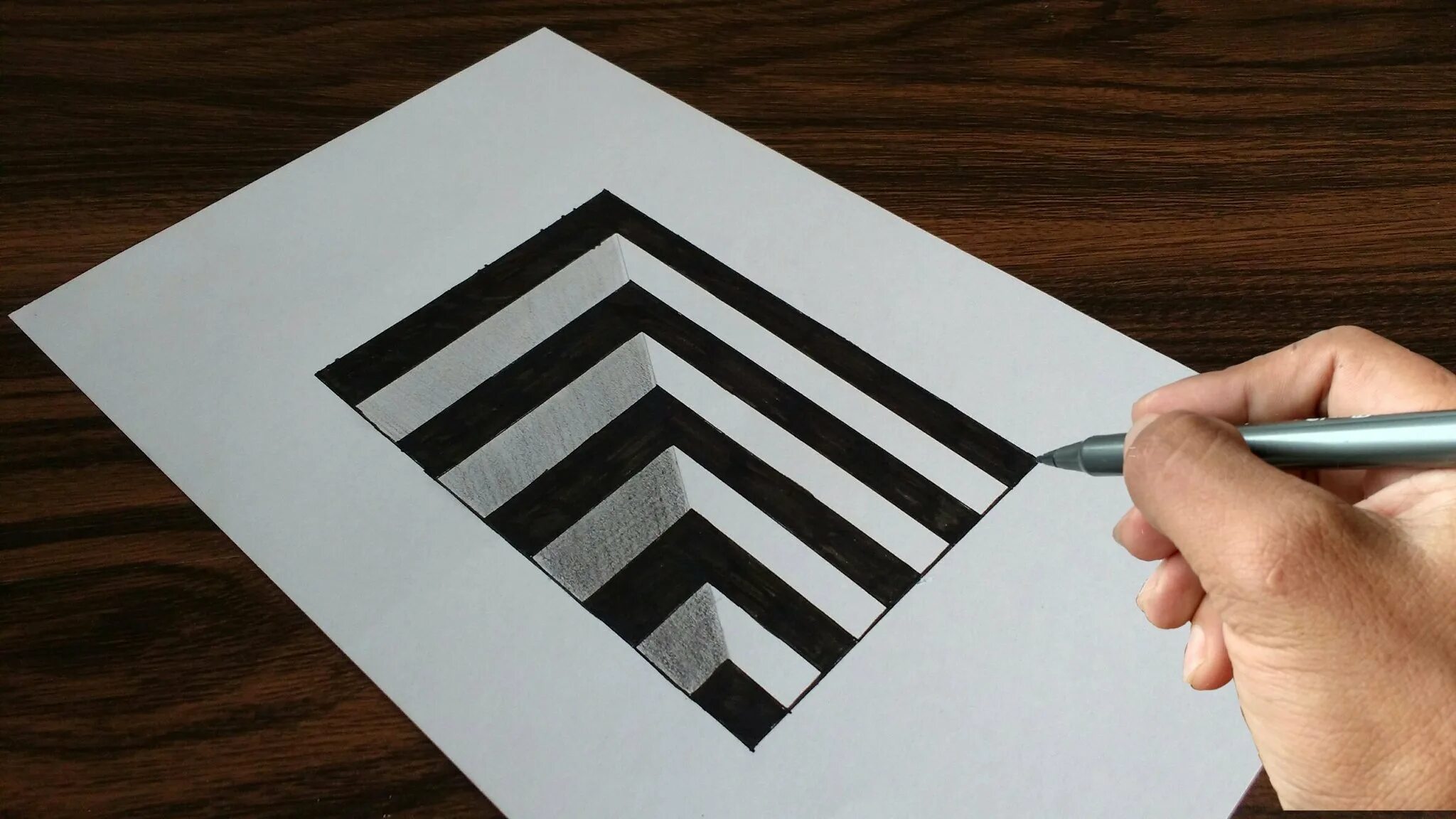 Оптические иллюзии на бумаге. Простые оптические иллюзии на бумаге. Объемные рисунки. Иллюзии карандашом. Три д на бумаге