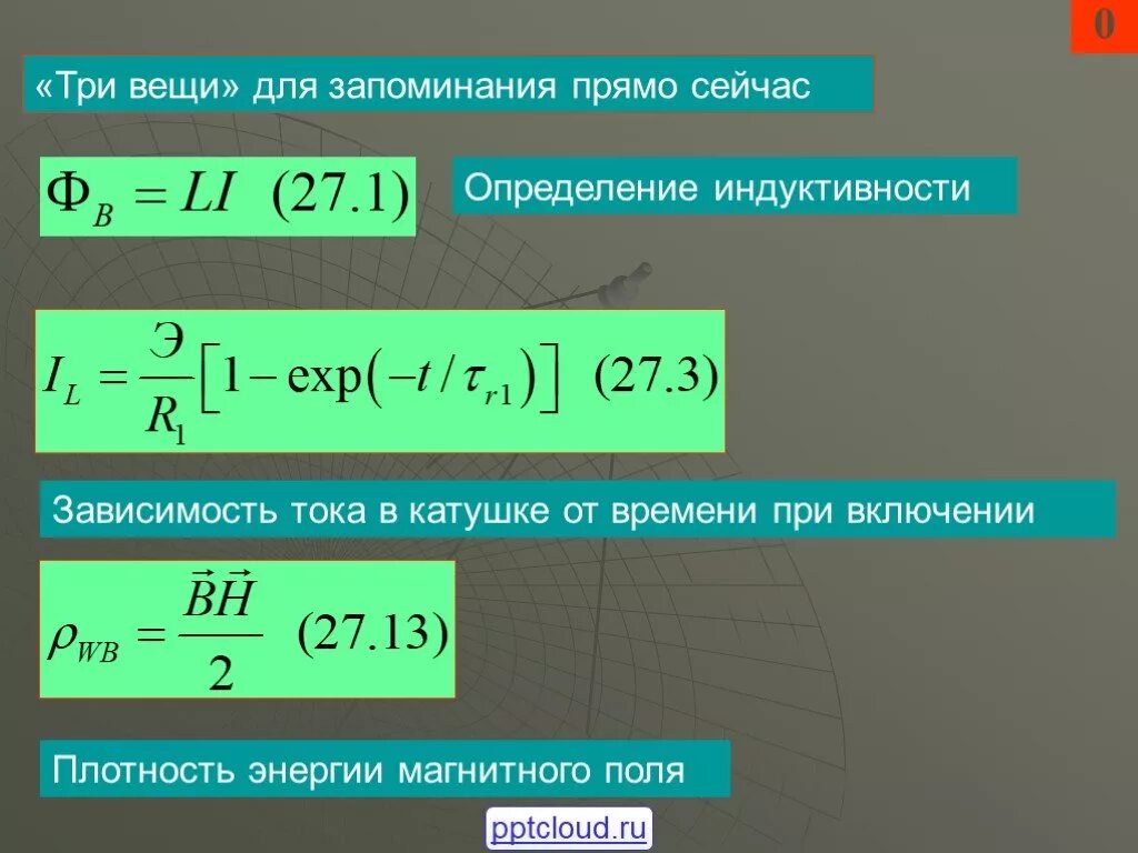 Индуктивность катушки зависит от силы тока