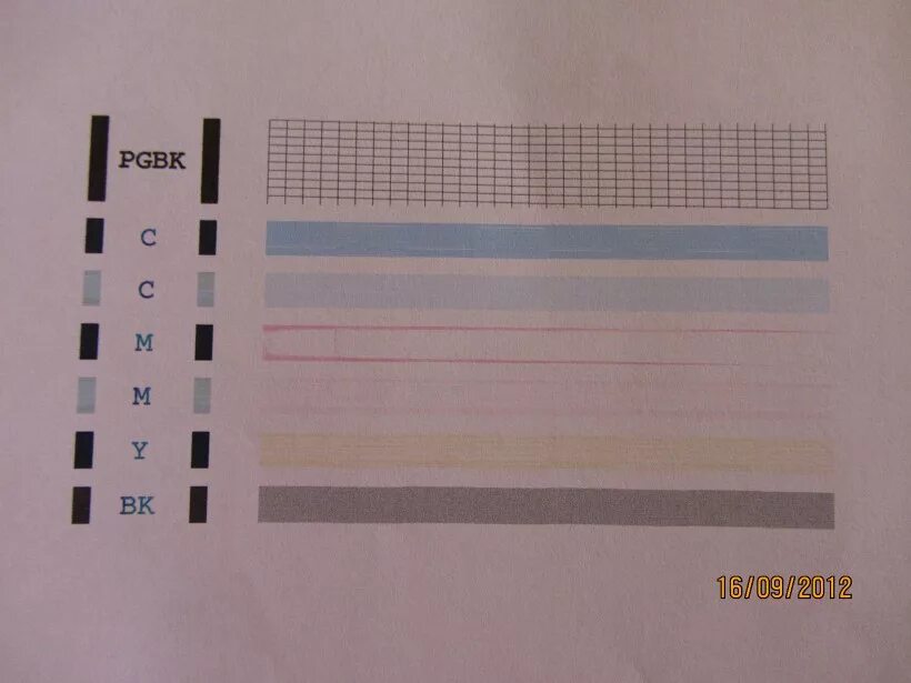тесте сопел. тестовые цвета для струйного принтера epson 4 тест. полоски для выравнивания головок принтера. печать образца для проверки сопел. тестовая печать принтера canon pixma.