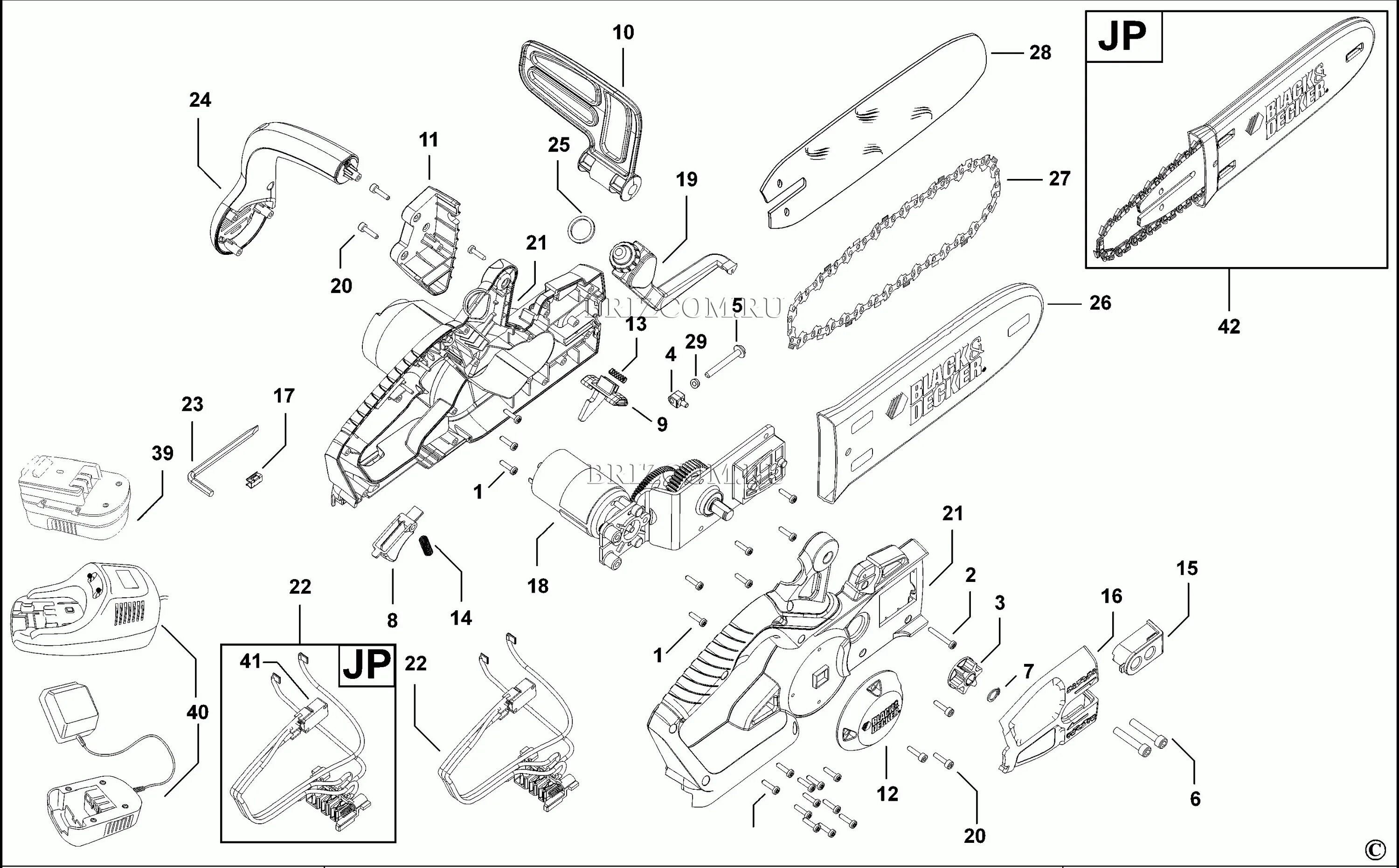 Сборка аккумуляторной пилы. Электропила цепная Макита uc4030a чертеж. Схема цепной электропилы блек Декер. Аккумуляторная пила цепная схема. Эл схема электропилы цепной.