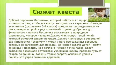 Сюжет квеста