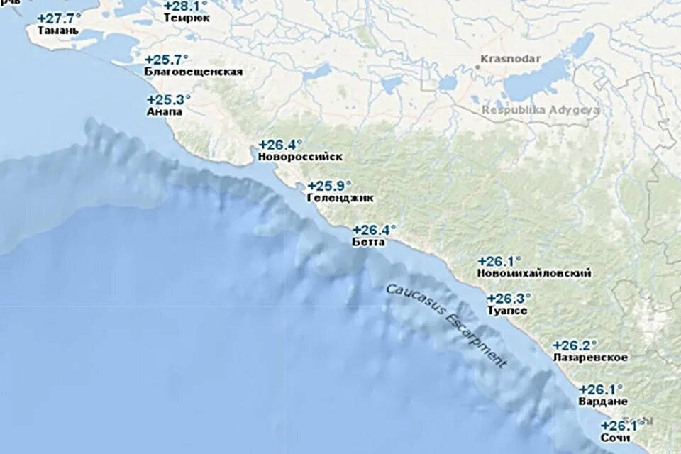 Сочи Анапа. Вода в море Новороссийск.