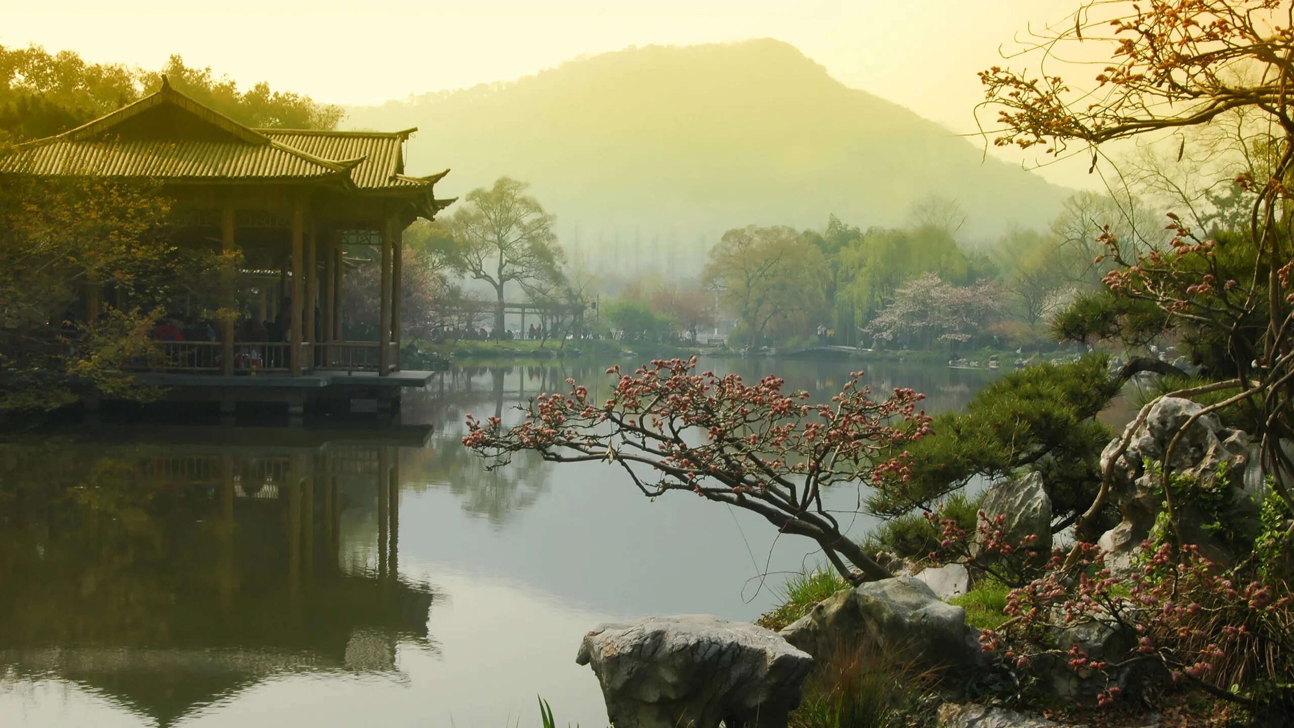 Ансамблевая архитектура в японии 16-17 с садом. Культура японии. Сад хонбо, осака, япония. Китайский сад - ландшафт сада в китайском стиле. Японская восточная.