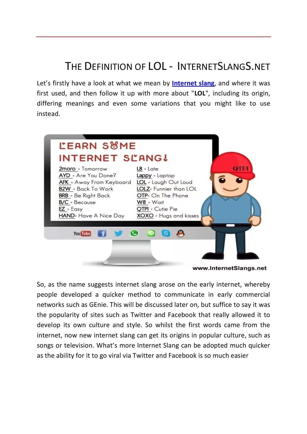 Means of internet. Internet Slang Words. Internet texts blogs. Definition for the Internet. Internet Slang texts.