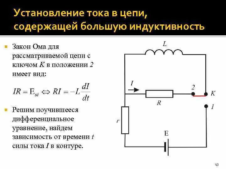 Установление тока в цепи, содержащей Индуктивность. Закон Ома для цепи с индуктивностью. Закон Ома для цепи переменного тока с катушкой индуктивности. RC цепь переменного тока. Цепь содержащая катушку индуктивности