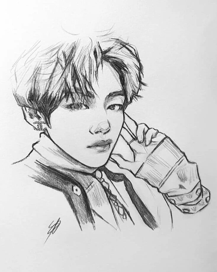 Нарисовать бтс карандашом. Bts тэхён скетчи. портреты bts nonconman. рисунки бтс тэхен. ким тэхен скетч.