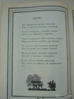 Вот ворона на крыше покатой