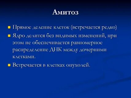 Амитоз это