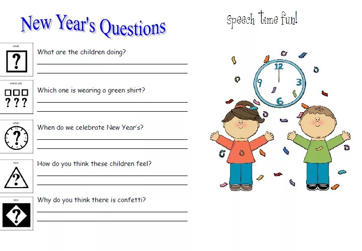 New year esl lesson. Questions about new year. questions about new year for kids. new year activities. new year activity или new year&#039;s activity.