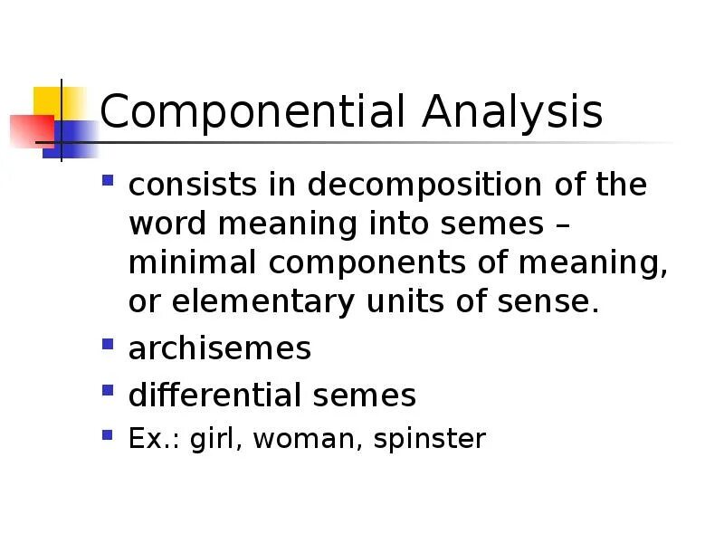 Component meaning. Componential analysis. componential analysis in lexicology. componential analysis examples. contextual analysis, componential analysis презентации.