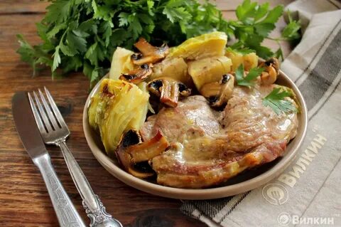 Рецепт мясо свинина с капустой