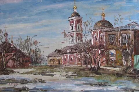 Храм маслом картины