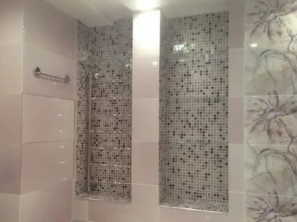 Встроенные полки из плитки