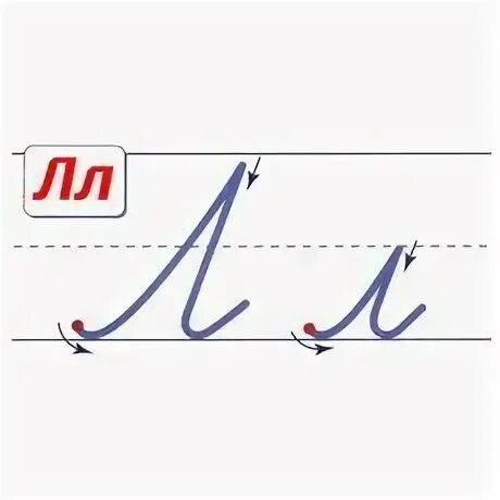 Написание буквы л