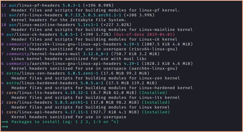Linux kernel headers. Aur linux. linux aarch64. kernel. yay linux.
