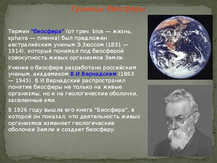 Кто является создателем учения о биосфере. Вернадский биосфера. ученые биосферы. учение о биосфере. термин биосфера.