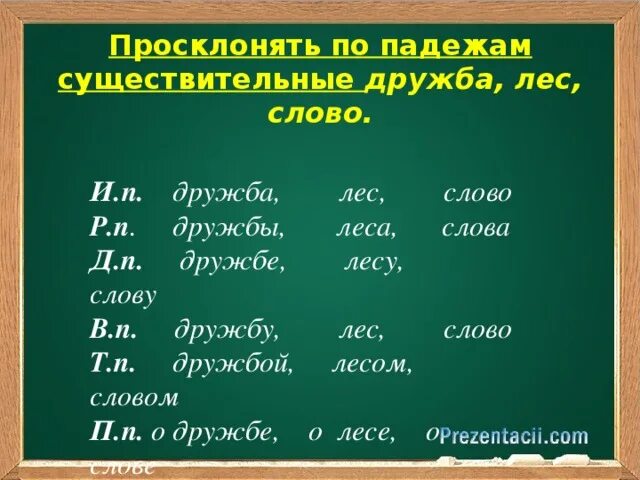 Лесные слова существительные