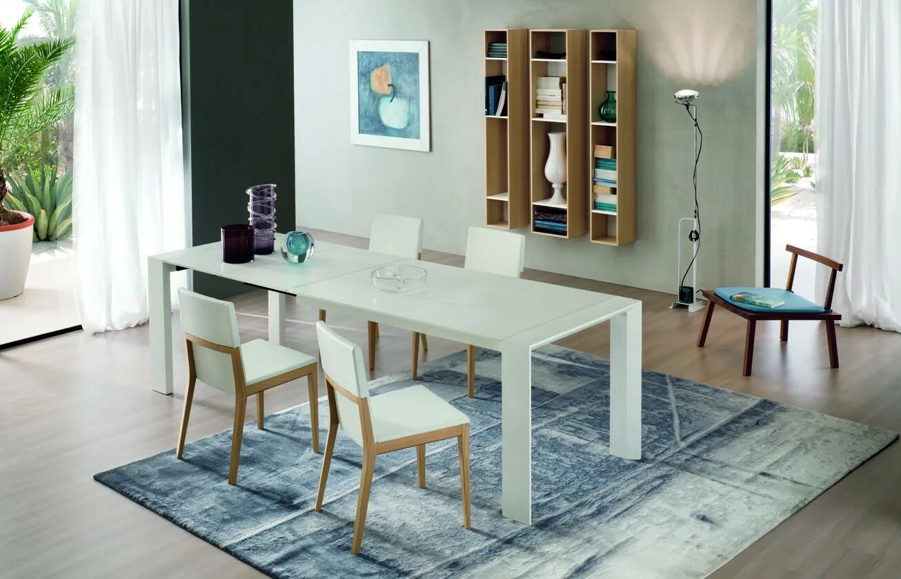 обеденный стол halmar seweryn. стол esf tb-05-70120 белый. стол гостиный раскладной. стул signal h441 черный. современные раздвижные столы в гостиную.