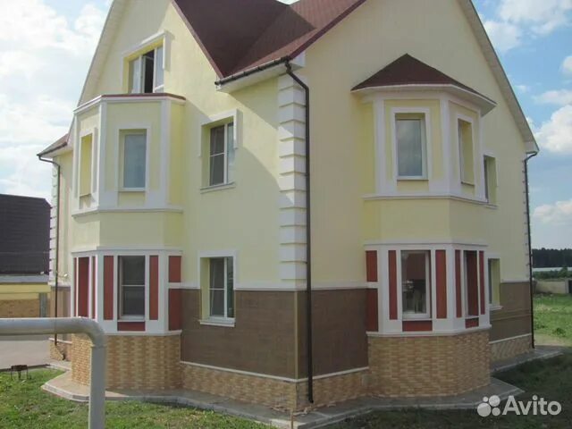Фото цветов дома фасада Фасадная штукатурка Камешковая купить в Крыму от производителя