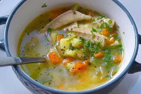 Суп из курицы вкусный на обед