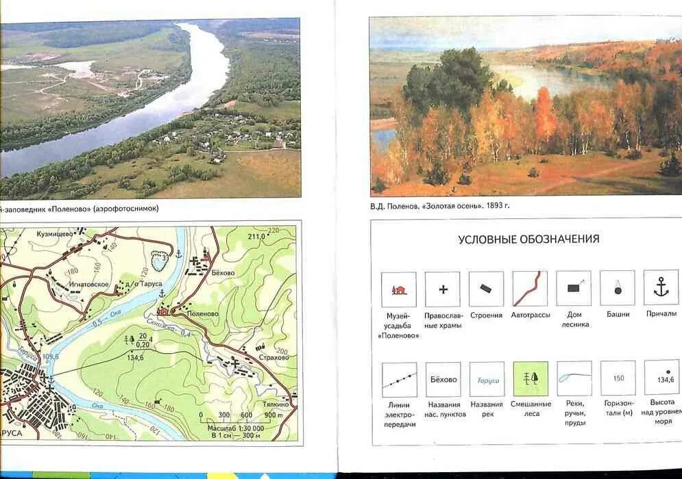 Музей заповедник Поленово Аэрофотоснимок. Топографическая карта музея заповедника Поленово. Аэроснимок и план местности. Какие реки протекают в окрестностях музея-заповедника. Летягин учебник 6 класс читать