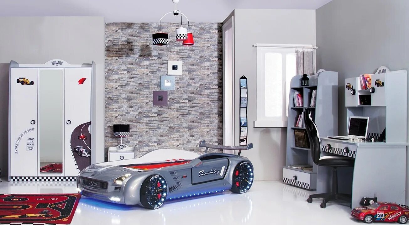 Комната для мальчика с машинками. Кровать-машина gts 90x100 белая. Комната для мальчика с машинками. Машина комната включи. Машина комната включи.