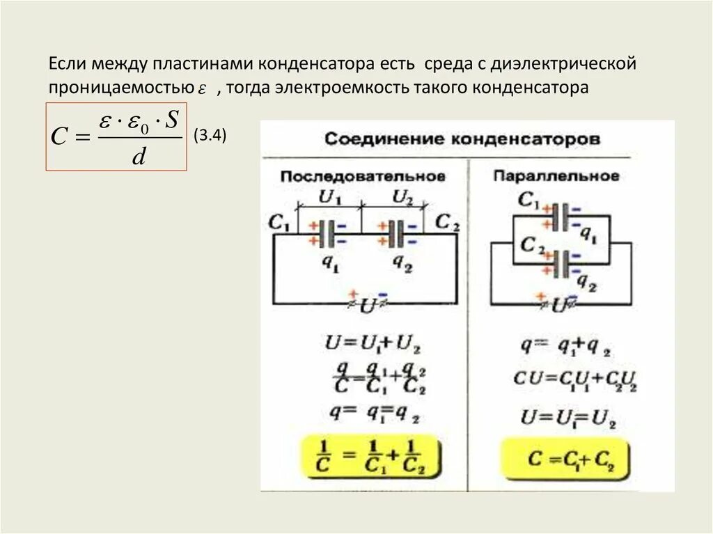 Конденсаторы три пластины