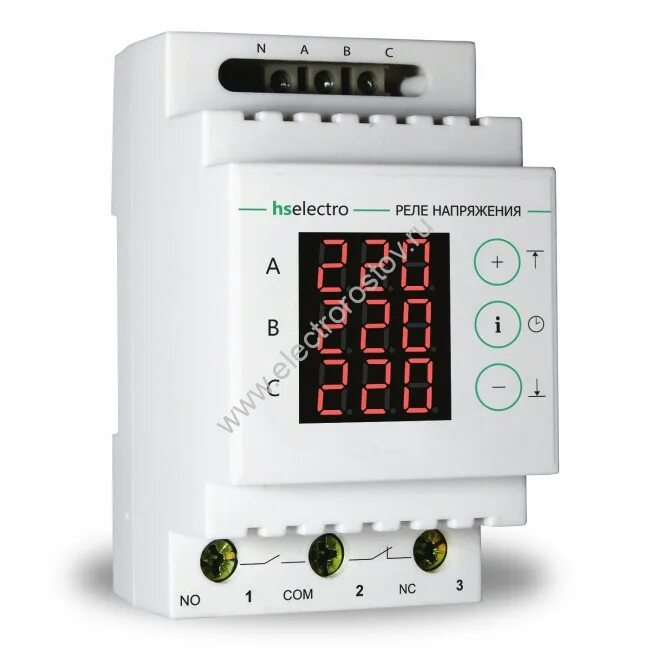Реле напряжения для двигателей Переключатель фаз PS-40A 50-400В 40А (DigiTOP)