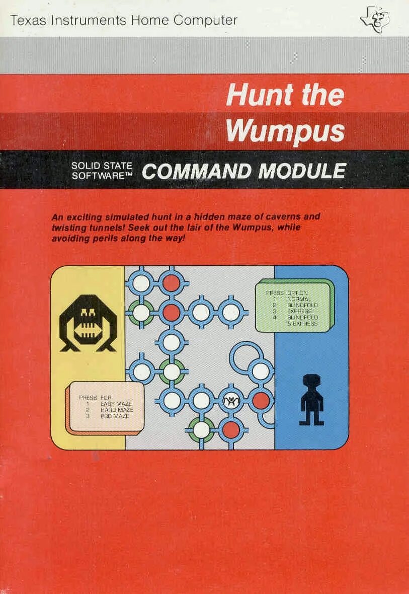 Вампус 1972. Вампус игра. Hunt the Wumpus. Hunt the Wumpus 1972.