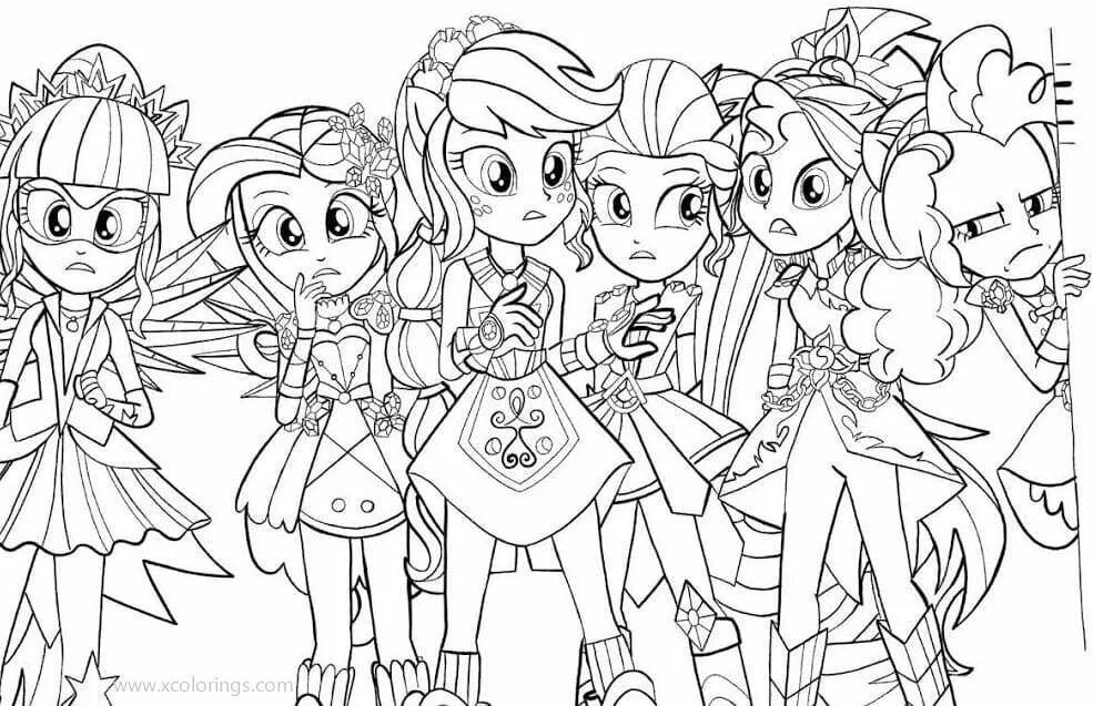 Распечатать картинки пони девочек bekijk Twilight Sparkle kleurplaat Coloriage, Equestria girls, Dessin phoenix