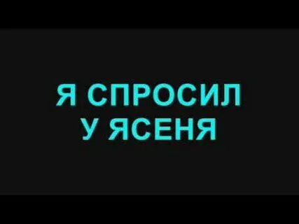 Я спросил у ясеня караоке