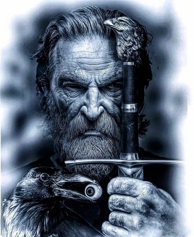 Odin 3d. Odin vikings. тату викингов. викинг портрет.
