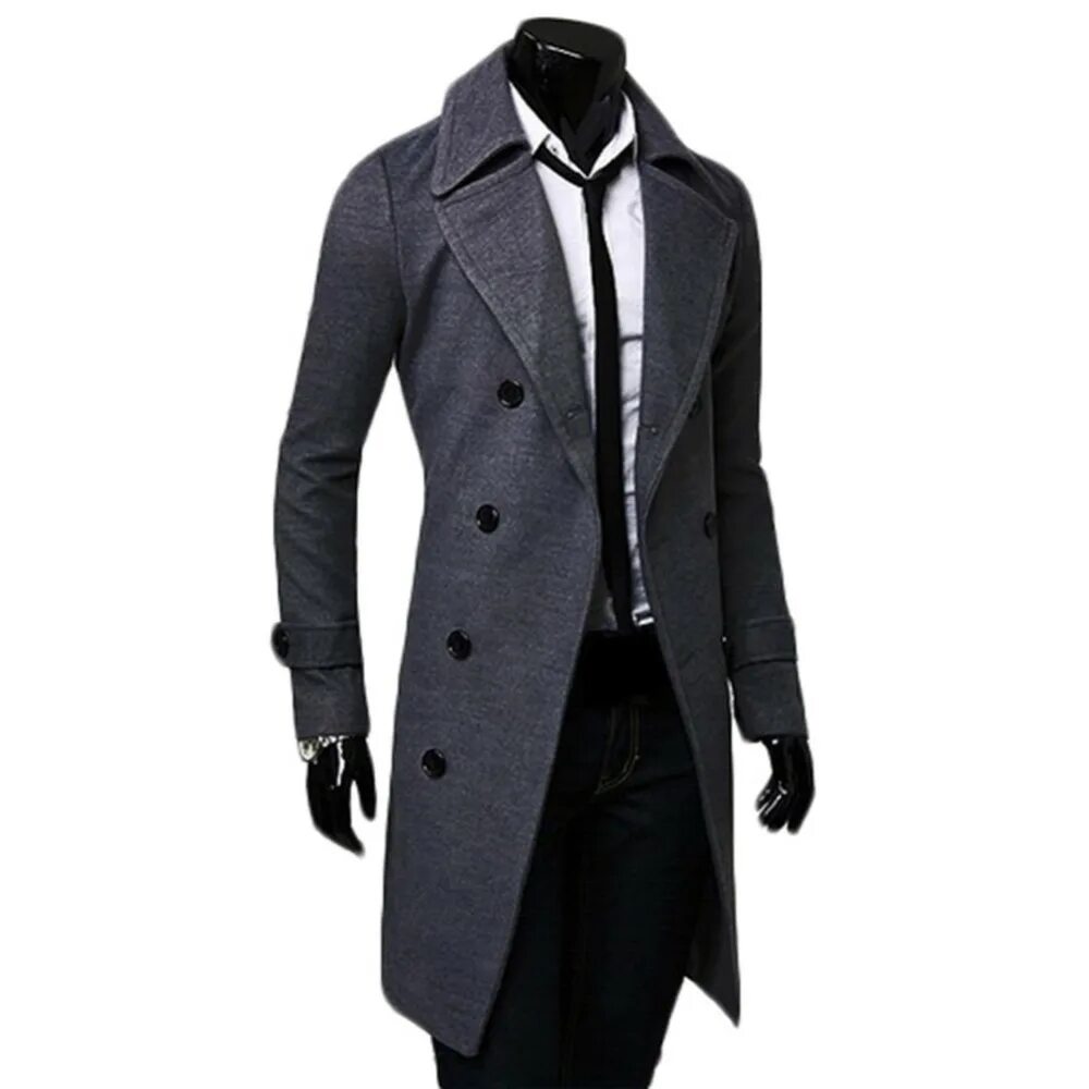 Пальто Trench Coat мужской. Мужское пальто слим фит. Двубортный тренч мужской длинный. Пальто мужское зимнее длинное.