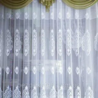 Белая тюль в зал