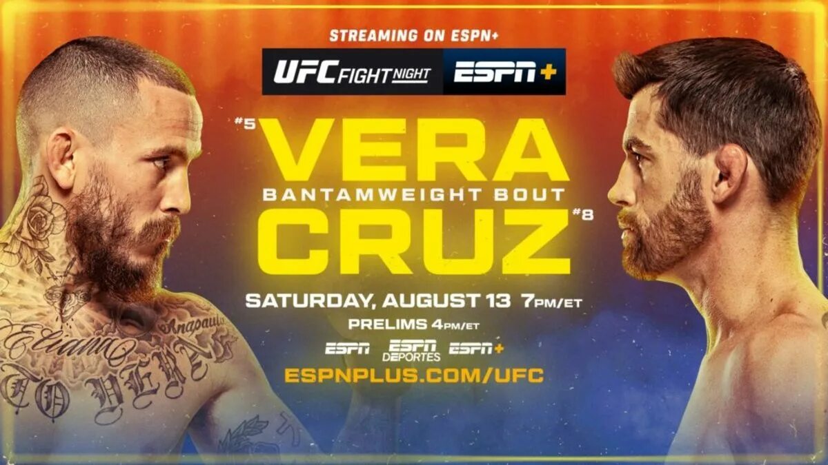 UFC San Diego Vera Cruz. UFC ESPN 41 кард. Ufc on espn