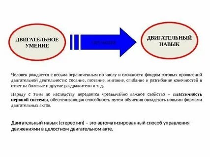 Двигательный навык это в физкультуре