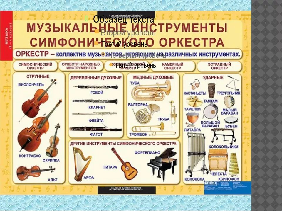 8 симфонических инструментов