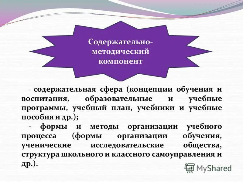 Компоненты педагогической среды. Содержательно методический компонент. Содержательно методический компонент. Дидактический компонент это. Элементы учебной среды.
