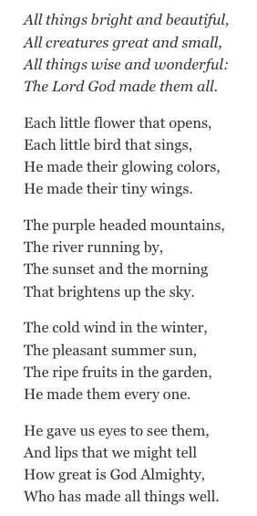 All things Bright and beautiful. Стих на английском all things Bright and beautiful. Hymn all things Bright and beautiful. Beautiful poem.