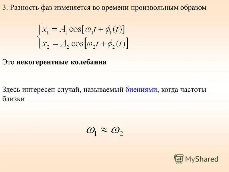разность фаз двух колеблющихся точек