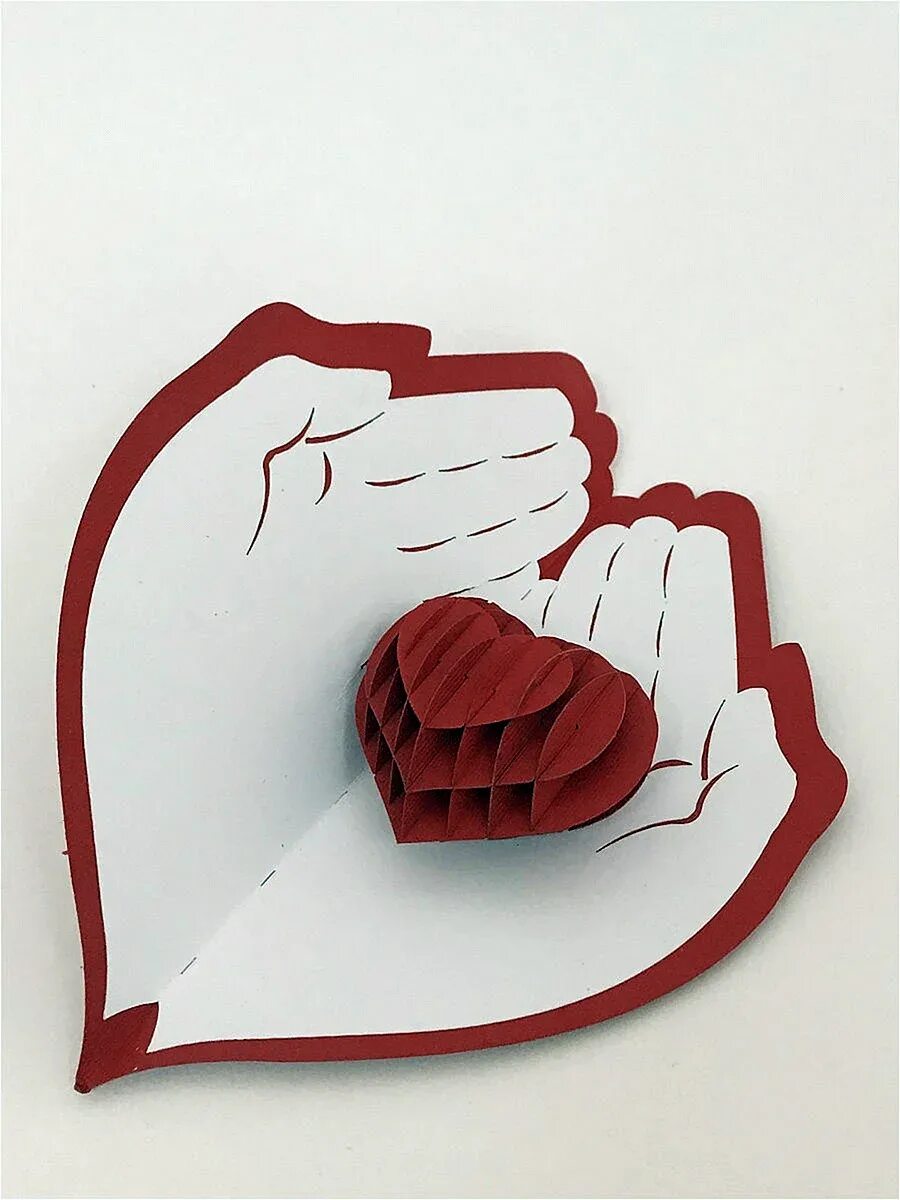 Сердечко вырезанное из картона