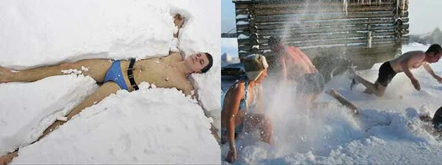 Нырять в сугроб. После бани в снег. После бани в сугроб. В прорубь после бани. Купание в снегу после бани.