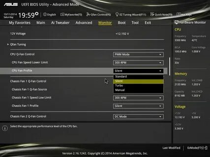Fan speed low limit