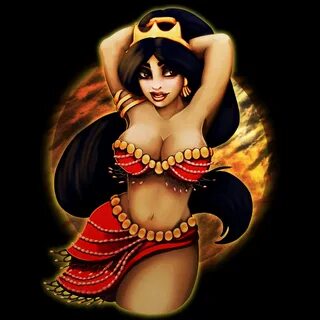 belly_dancer belly_dancer_outfit black_hair brown_eyes cellnoir cleavage da...