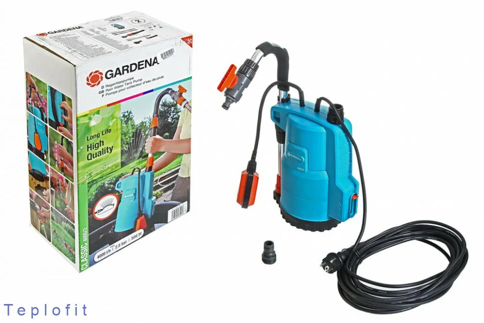 Насос Gardena 4000/2 Classic. Насос для резервуаров с дождевой водой Gardena 4000/2. Бочковый насос насос для полива из бочки Gardena 4000/2. Gardena 01740-20.000.00. Насосы для дождевой воды